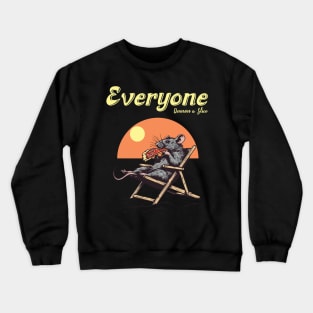 Pizza rat Everyone deserves a slice Crewneck Sweatshirt